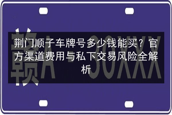 荆门顺子车牌号多少钱能买？官方渠道费用与私下交易风险全解析 第3张