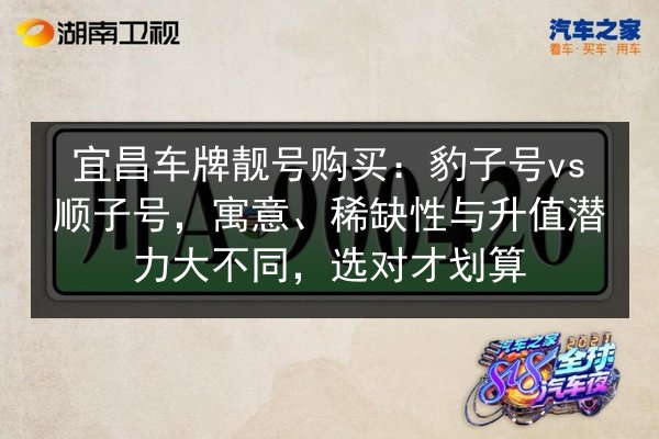 宜昌车牌靓号购买：豹子号vs顺子号，寓意、稀缺性与升值潜力大不同，选对才划算 第2张