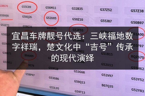 宜昌车牌靓号代选：三峡福地数字祥瑞，楚文化中“吉号”传承的现代演绎 第3张