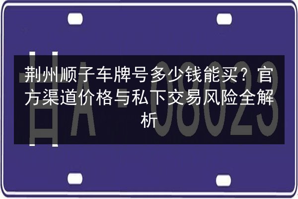 荆州顺子车牌号多少钱能买？官方渠道价格与私下交易风险全解析 第2张