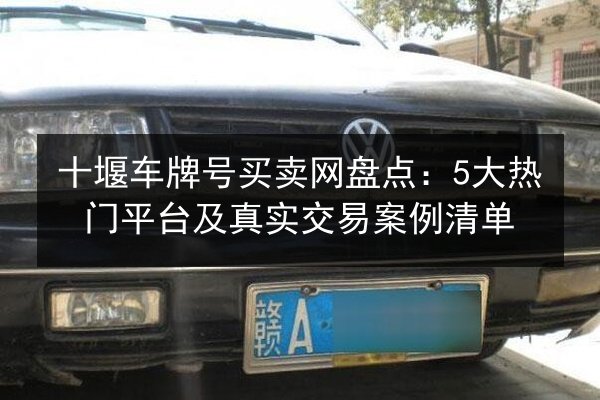十堰车牌号买卖网盘点：5大热门平台及真实交易案例清单