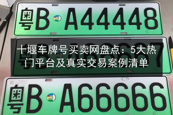 十堰车牌号买卖网盘点：5大热门平台及真实交易案例清单 第3张