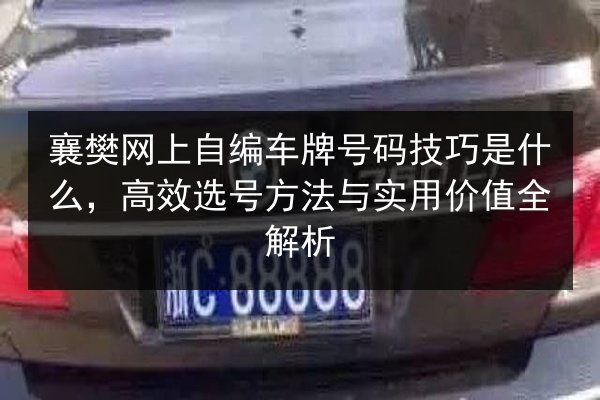 襄樊网上自编车牌号码技巧是什么,高效选号方法与实用价值全解析 第2张 襄樊网上自编车牌号码技巧是什么,高效选号方法与实用价值全解析 第2张