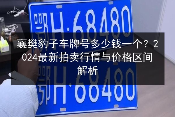 襄樊豹子车牌号多少钱一个?2024最新拍卖行情与价格区间解析 第2张 襄樊豹子车牌号多少钱一个?2024最新拍卖行情与价格区间解析 第2张